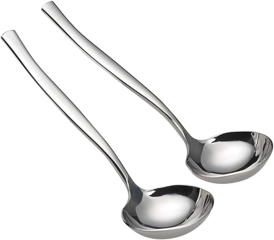2-Piece Stainless Steel Gravy Soup Spoon, Gravy Ladle Soup, Small Ladle